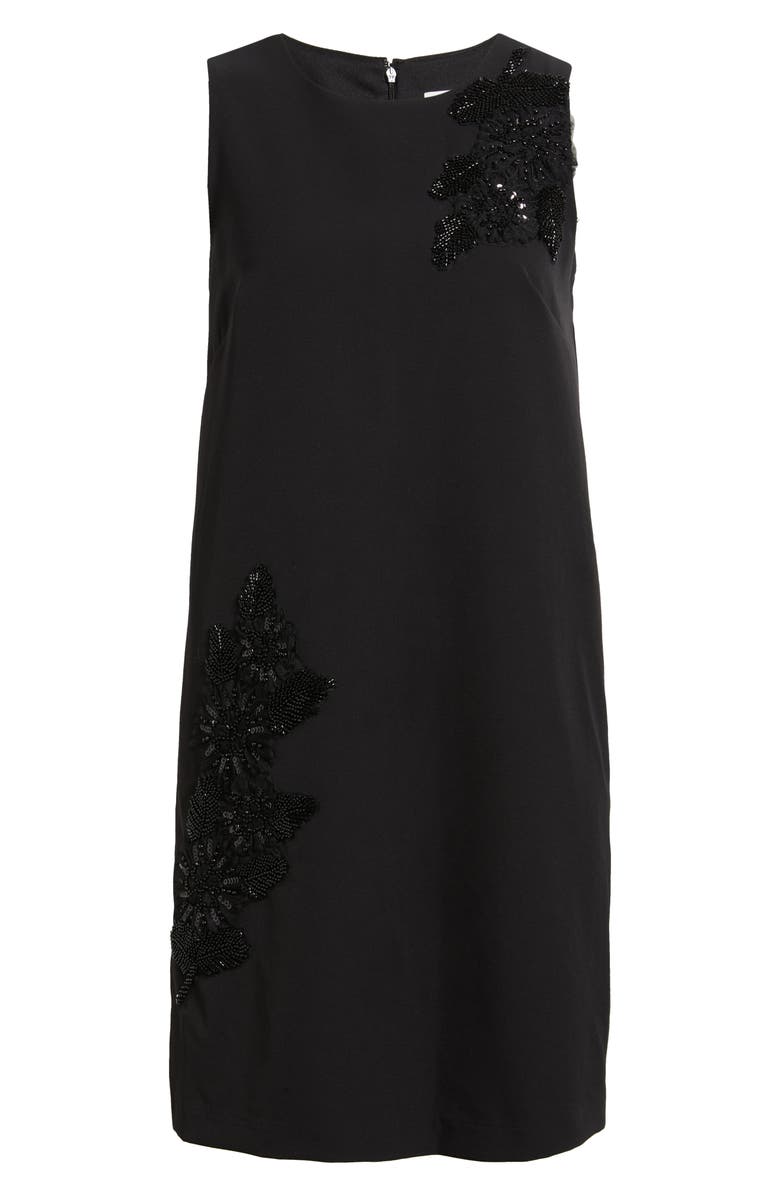 Anne Klein Floral Beaded Sleeveless Shift Dress, Alternate, color,