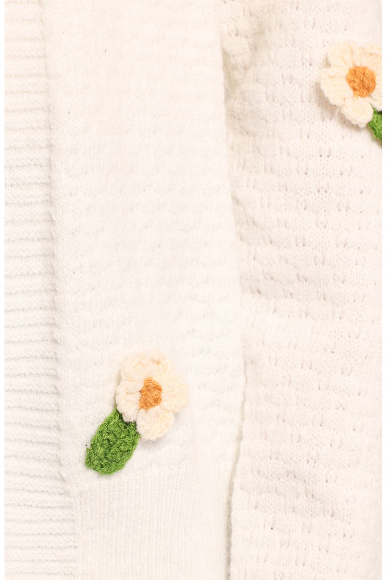 Jazzie Floral Cardigan, Alternate, color, WHITE