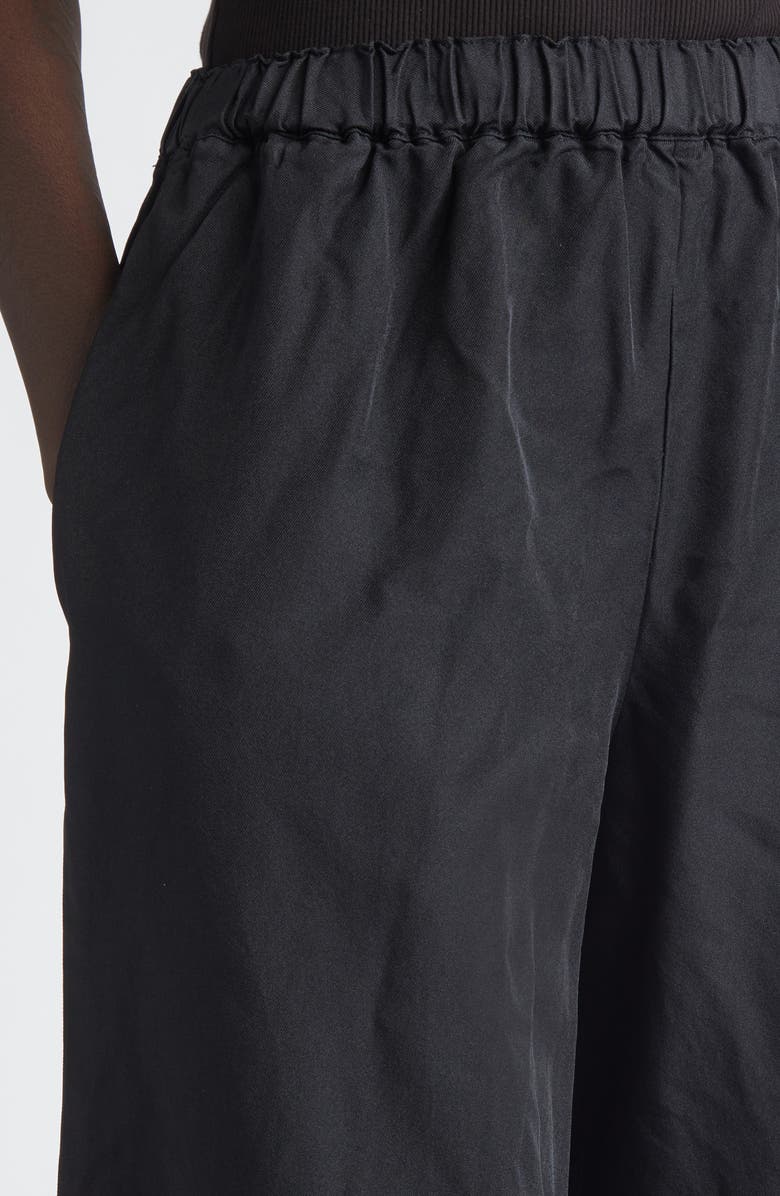Comme des Garçons Comme des Garçons Crop Twill Wide Leg Pants, Alternate, color, Black
