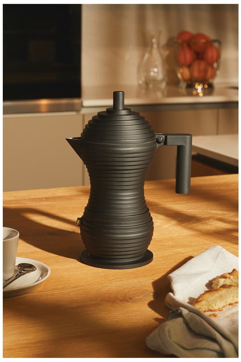 Pulcina 3-Cup Espresso Coffee Maker, Alternate, color, BLACK MATTE