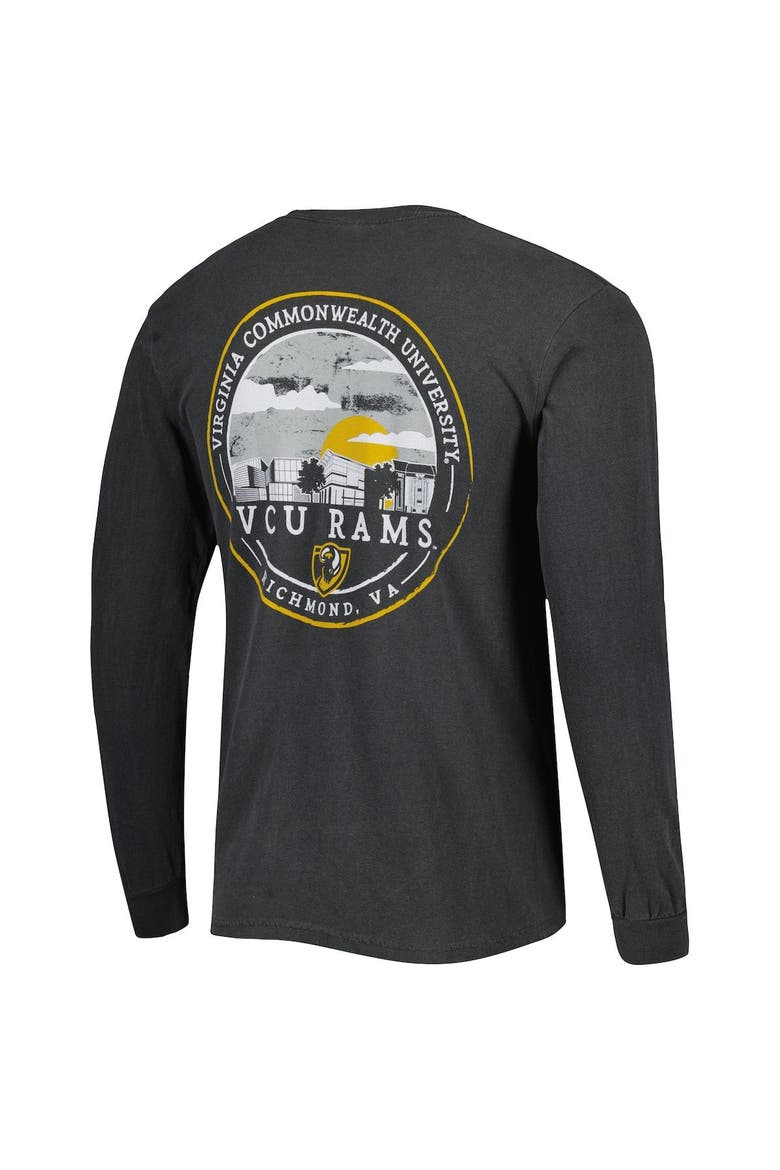 Men's Black VCU Rams Circle Campus Scene Long Sleeve T-Shirt, Alternate, color, Black
