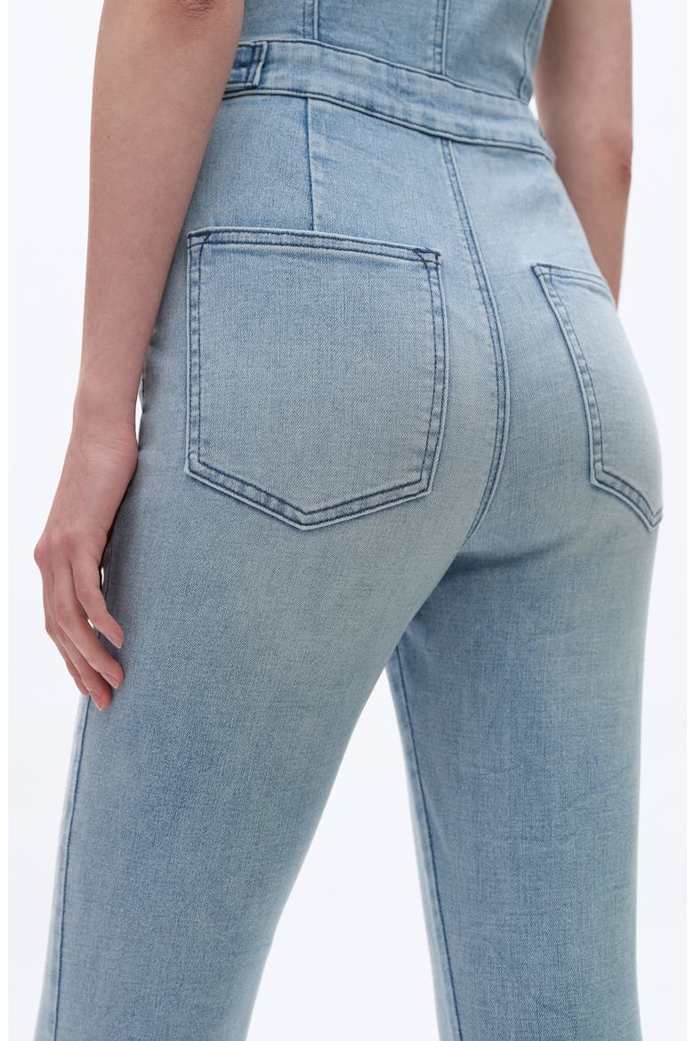 Horse Hoof Denim Jumpsuit, Alternate, color, SOFT CYAN