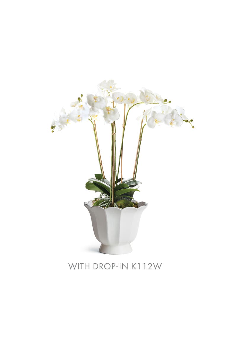 Mirabelle Fluted Cachepot Large, Alternate, color, White