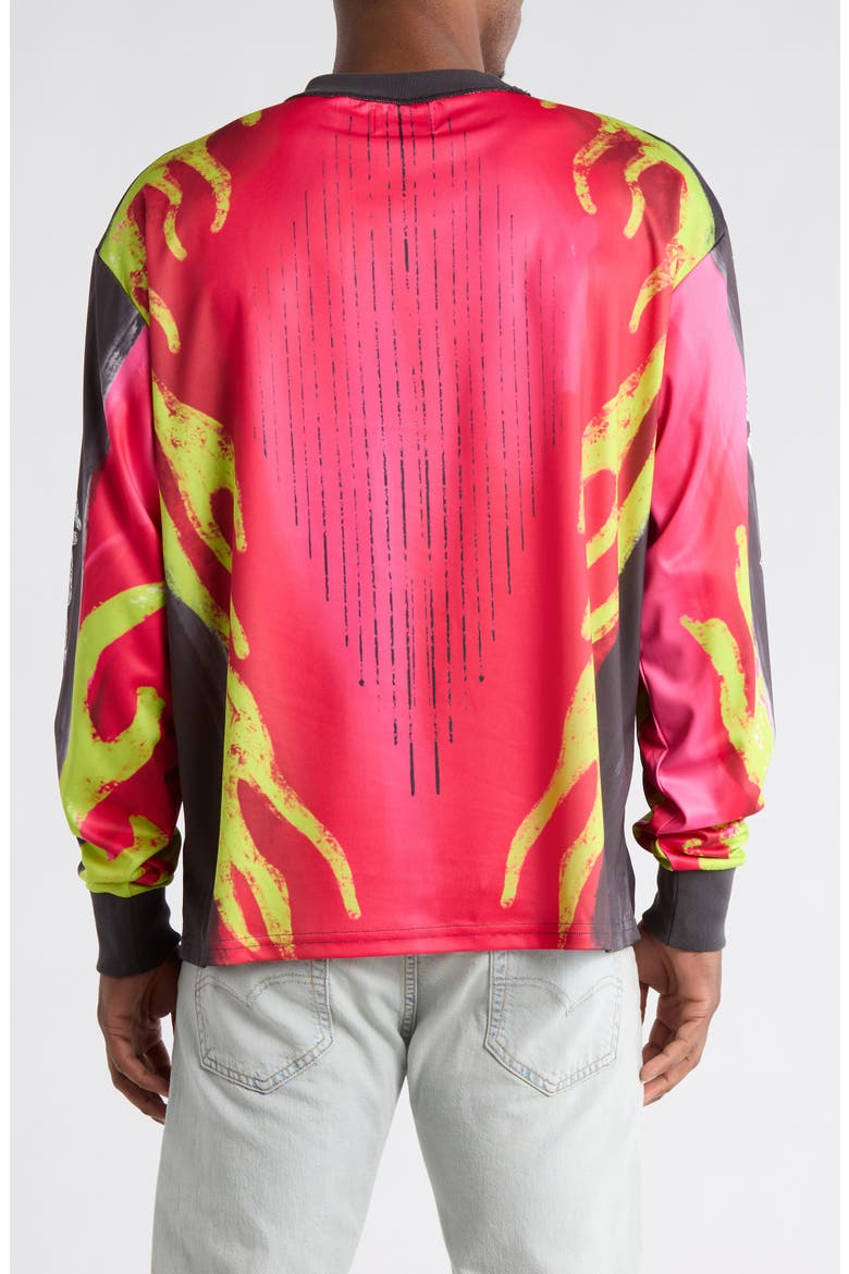 Flame Logo Detail Top (Nordstrom Exclusive), Alternate, color, INFRARED/GREEN
