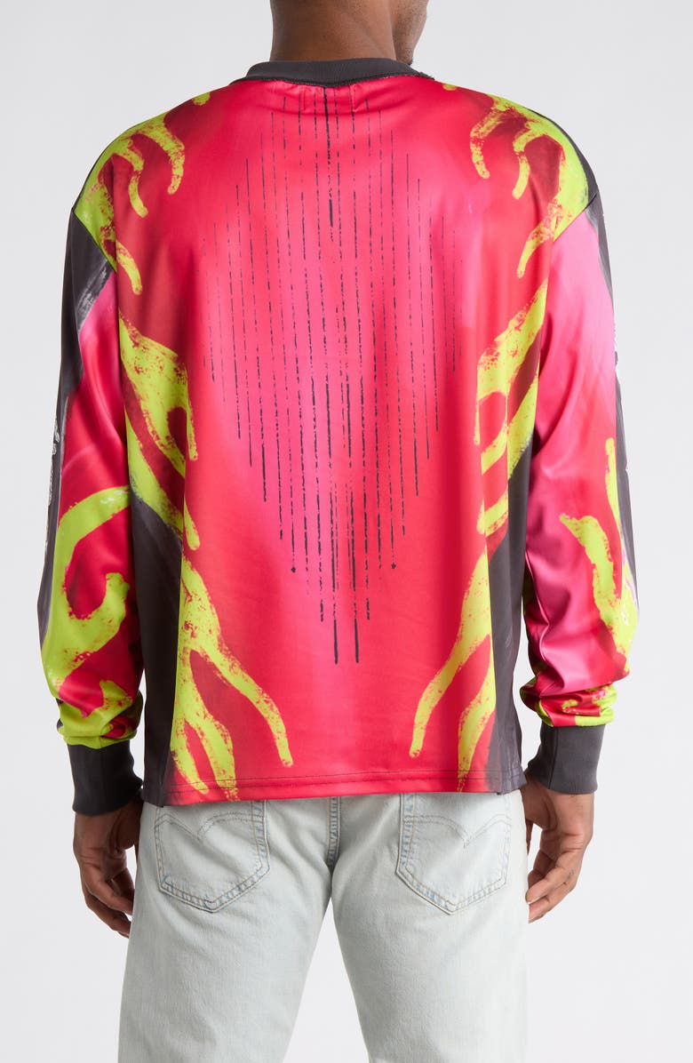 DIET STARTS MONDAY Flame Logo Detail Top, Alternate, color, Infrared/Green