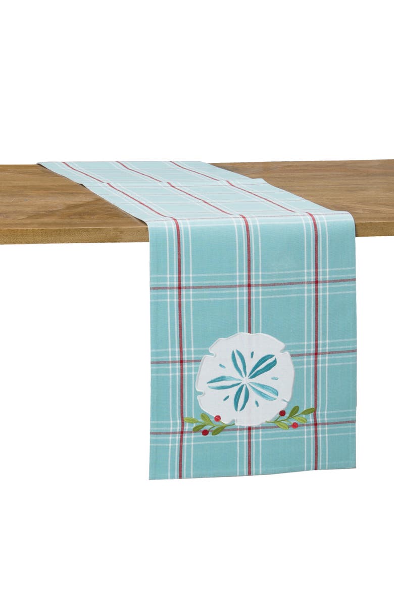 C&F Home A Coastal Holiday Table Runner 13" x 72", Alternate, color, Blue
