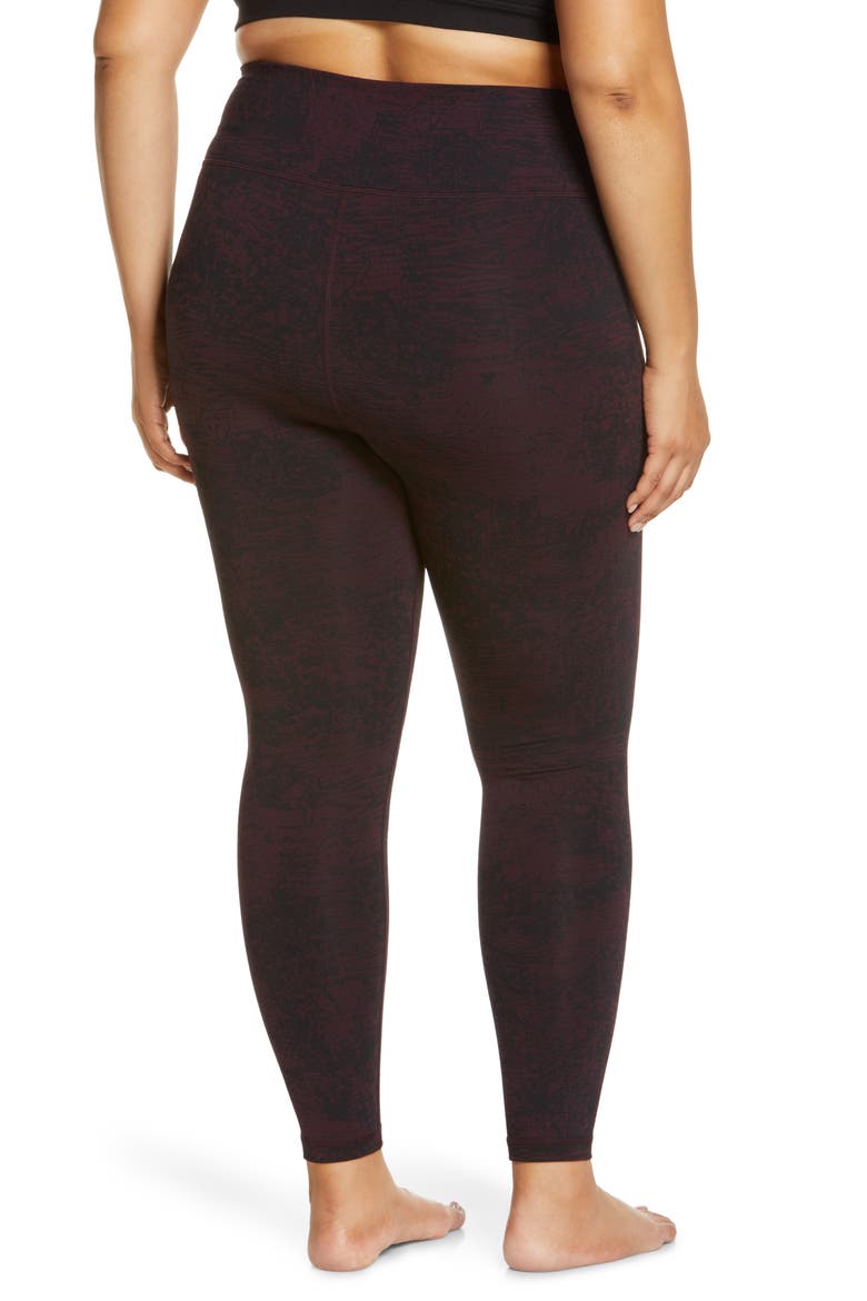 Jacquard High Waist Ankle Leggings, Alternate, color, PURPLE NEBULA BASALT JACQUARD