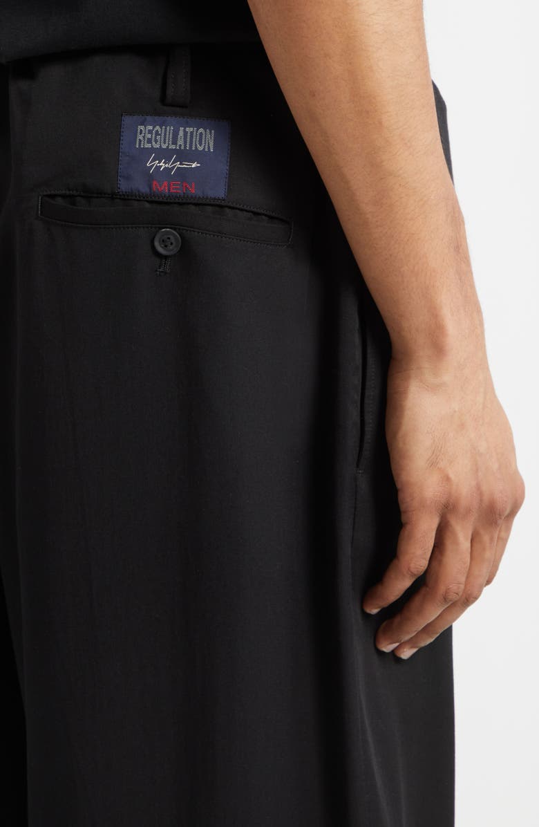 Yohji Yamamoto Drawstring Waist Cargo Pants, Alternate, color, Black