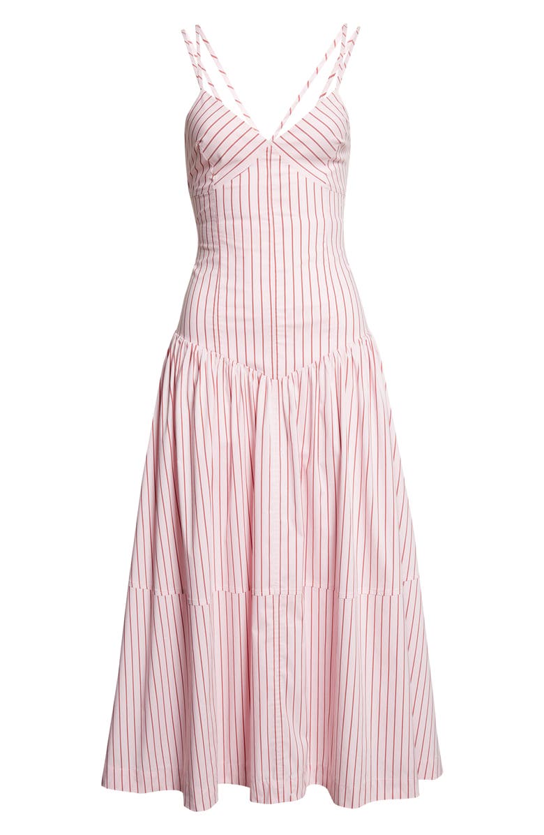 Cinq à Sept Dagna Strappy Lace Back Sleeveless Maxi Dress, Alternate, color, Cotton Candy/ Crimson Plum
