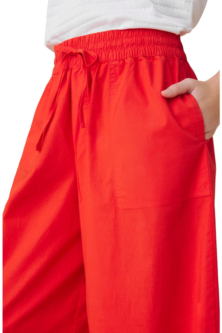 Mallory Wide Leg Poplin Pants, Alternate, color, FIREWORK RED
