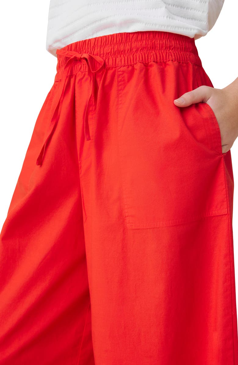 Splendid Mallory Wide Leg Poplin Pants, Alternate, color, Firework Red