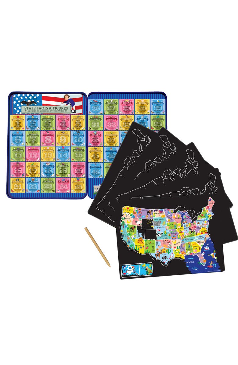Bendon T.S. Shure Scratchadoodle Usa Learning Tin, Alternate, color, Multicolored