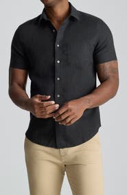 UNTUCKit Cameron Solid Wrinkle Resistant Linen Button-Up Shirt