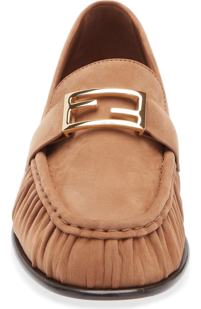 Fendi Baguette Loafer, Alternate, color, Brown
