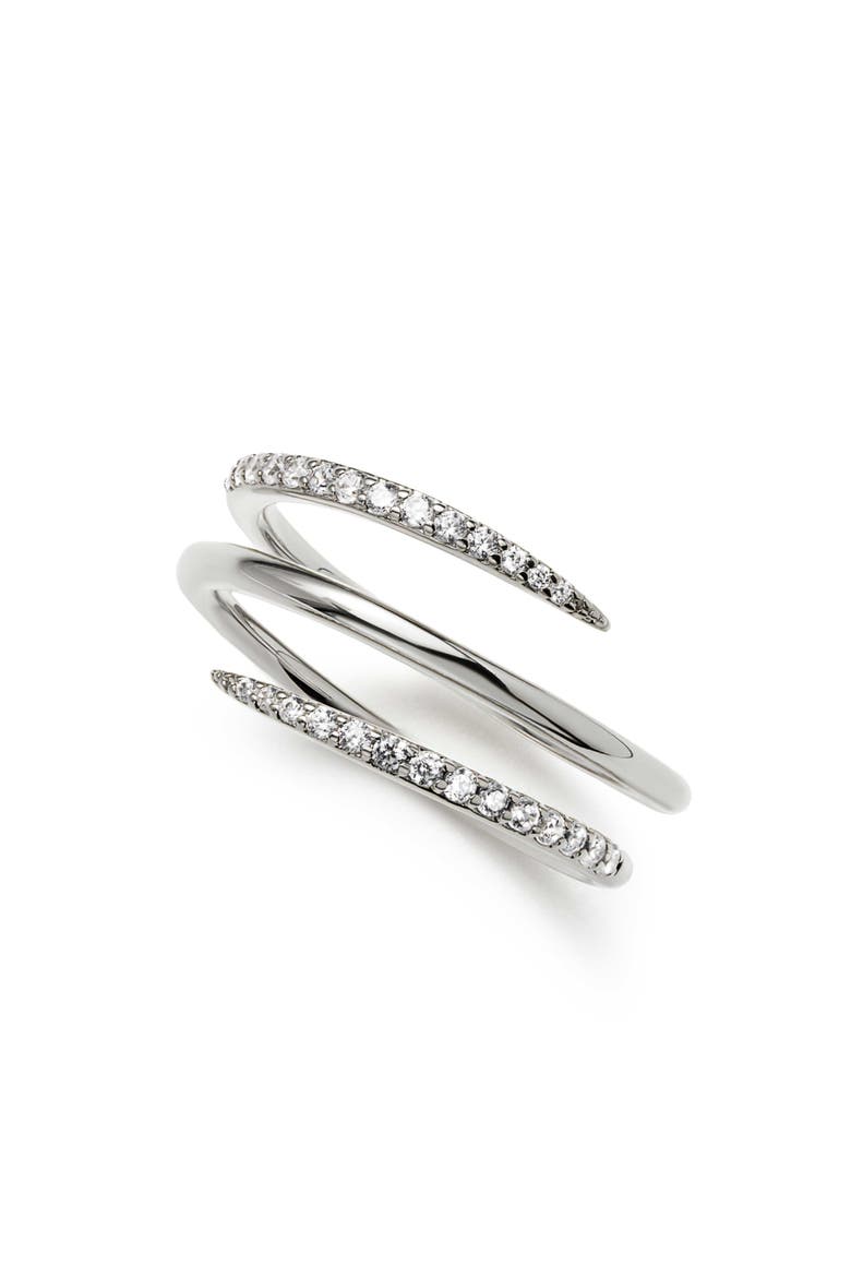 Claw Ring - Oren Triple Silver, Main, color, Silver
