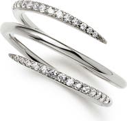 Ana Luisa Claw Ring - Oren Triple Silver