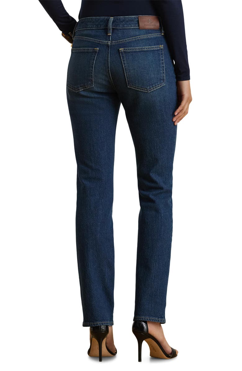 Lauren Ralph Lauren Mid Rise Ankle Straight Leg Jeans, Alternate, color, Marina Wash Blue