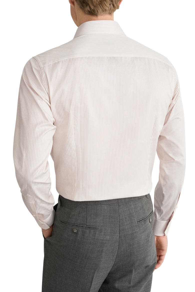 Slim Fit Striped Shirt, Alternate, color, LIGHT BEIGE