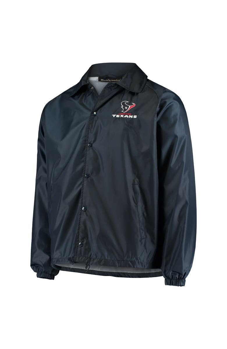 DUNBROOKE Men's Navy Houston Texans Coaches Classic Raglan Full-Snap Windbreaker Jacket, Alternate, color,
