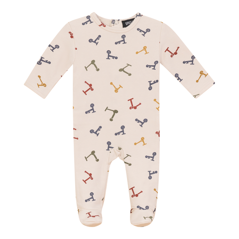 Scooter and Tulip Printed Cotton Romper (Baby)