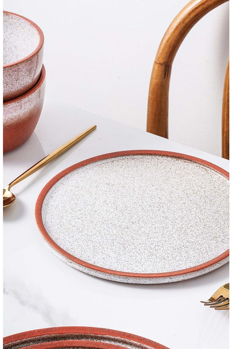 Vince Stoneware 4-Piece  Dinner Plate Set, Alternate, color, Red