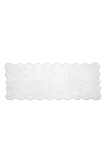 Vcny Home Scallop Cotton Bath Runner In White