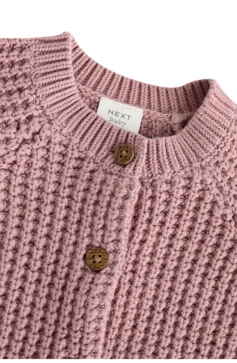 NEXT Little & Loved Embellished Cotton Cardigan, Alternate, color, Pink