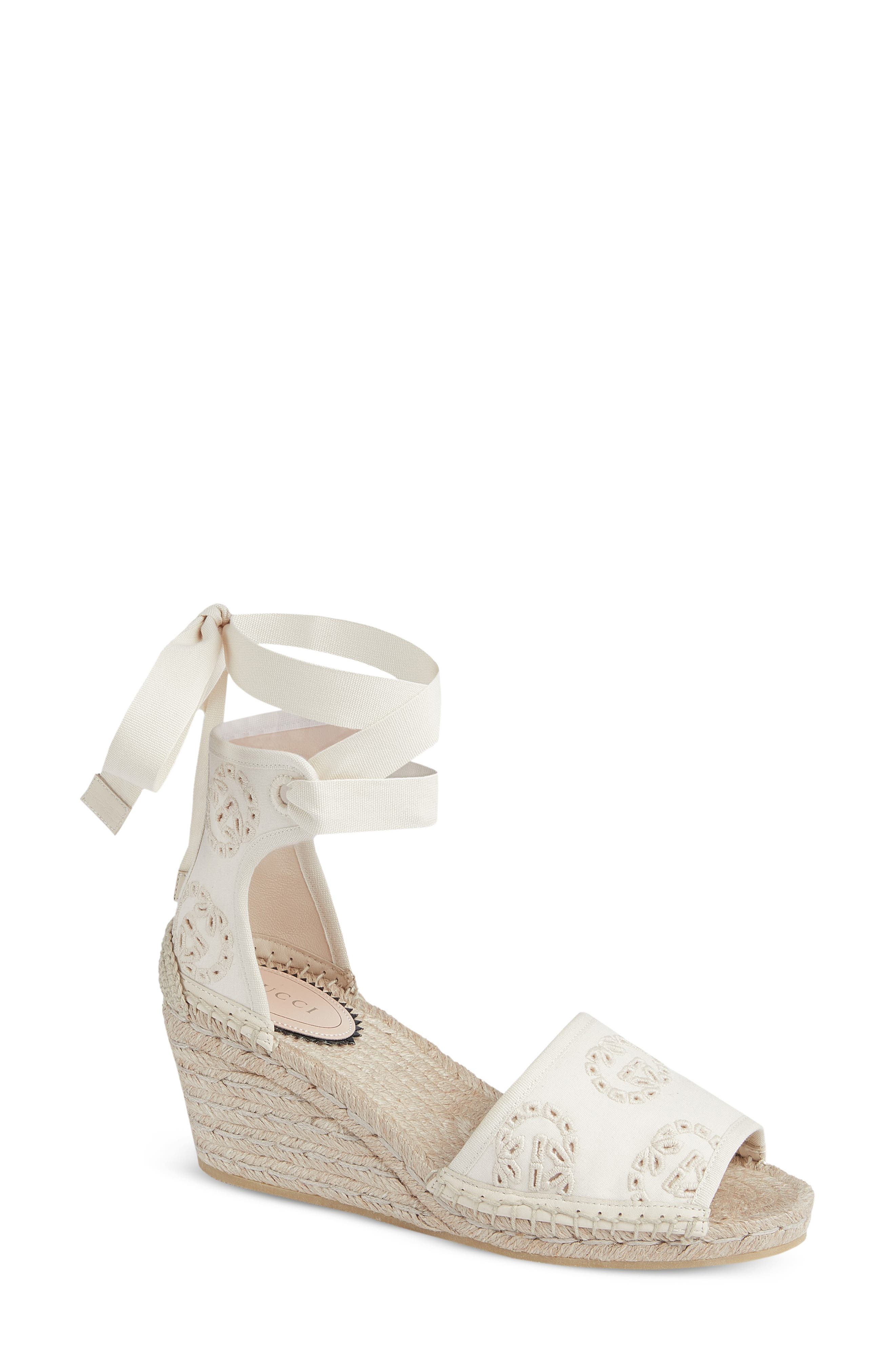 Gucci Damita Espadrille Wedge Sandal, Main, color, 