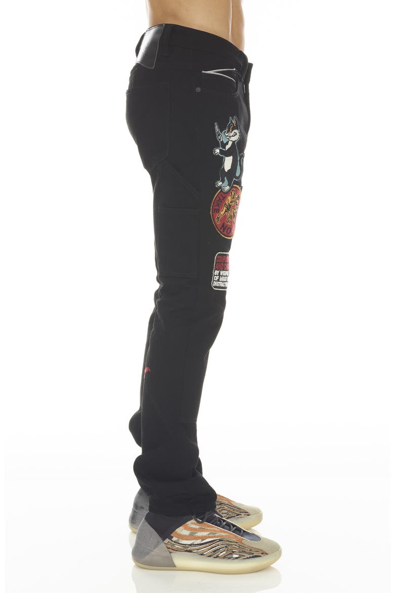 Rocker Slim Fit Jeans, Alternate, color, BLACK