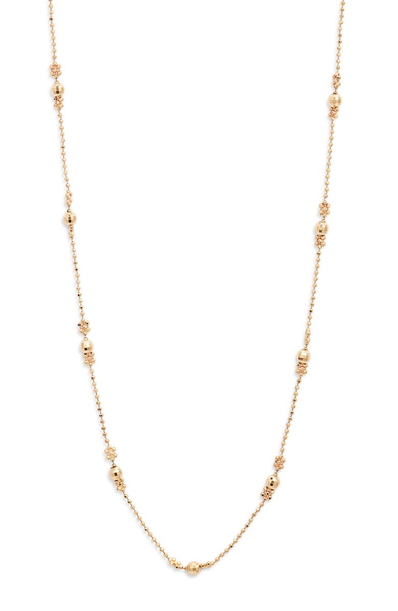 Poppy Finch Mixed Flower Beaded Necklace, Main, color, 