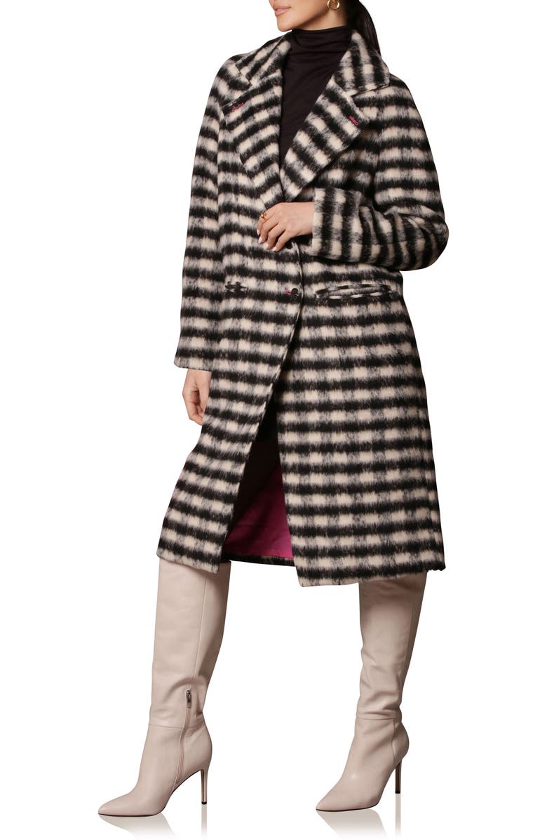 Avec Les Filles Check Relaxed Walking Coat, Alternate, color, 
