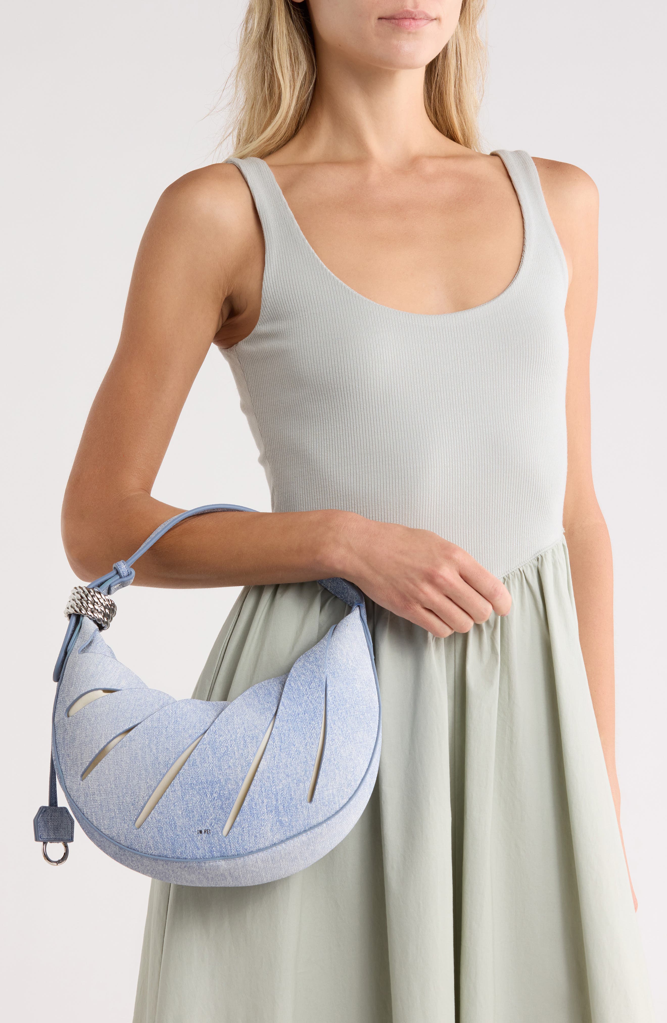 Jana Hallow Out Shoulder Bag, Alternate, color, BLUE