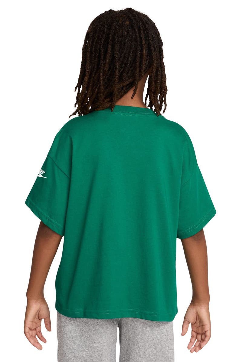 Nike Kids' Oversize Digital Star Print Cotton T-Shirt, Alternate, color, Malachite