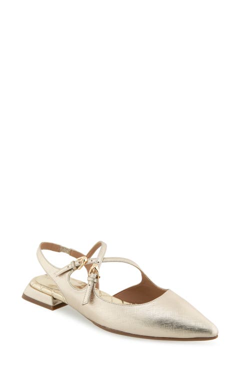Napoli Pointed Toe Slingback Flat (Women)