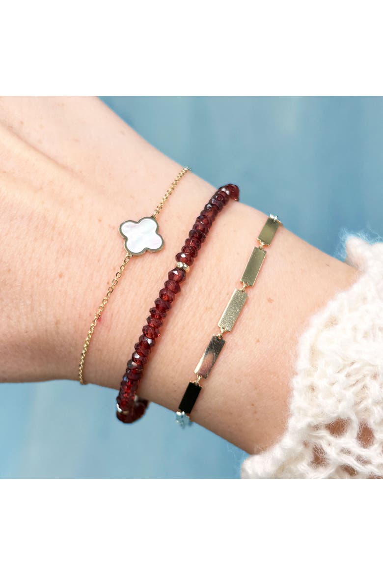 Garnet Bead Bracelet, Alternate, color, Garnet