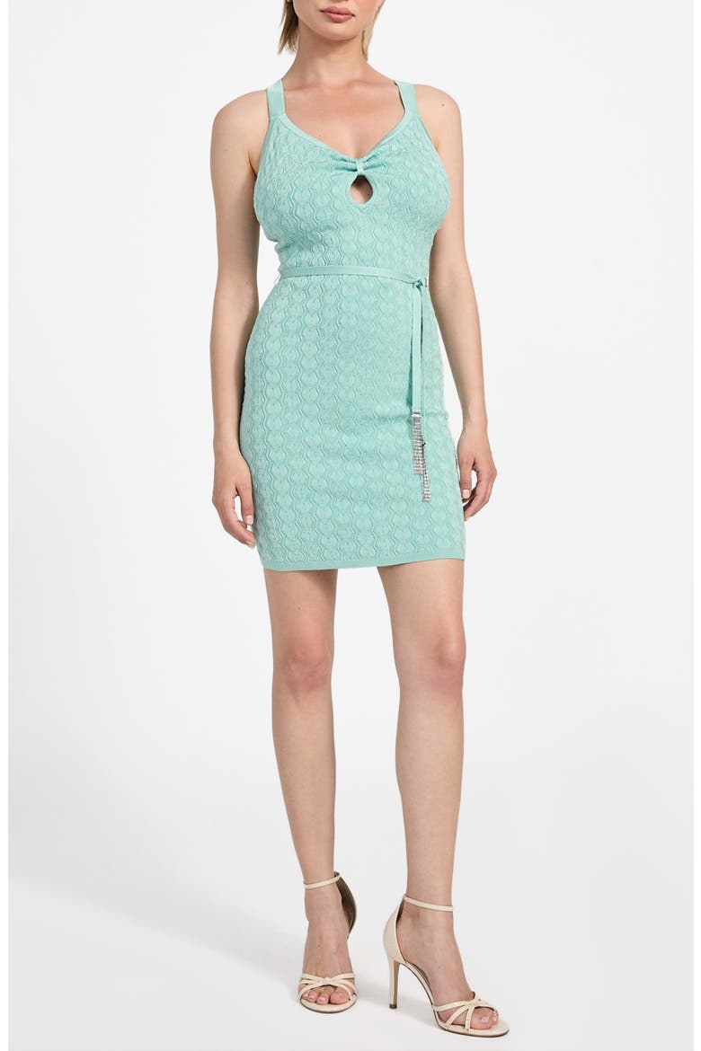 Silvie Sleeveless Minidress, Main, color, SATURN GREEN