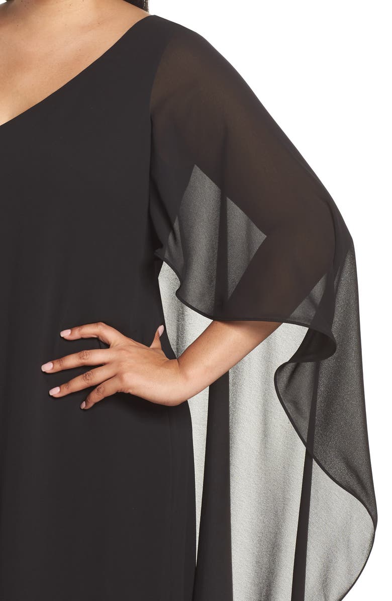 Xscape Evenings Xscape Cape Overlay Chiffon Gown, Alternate, color, 