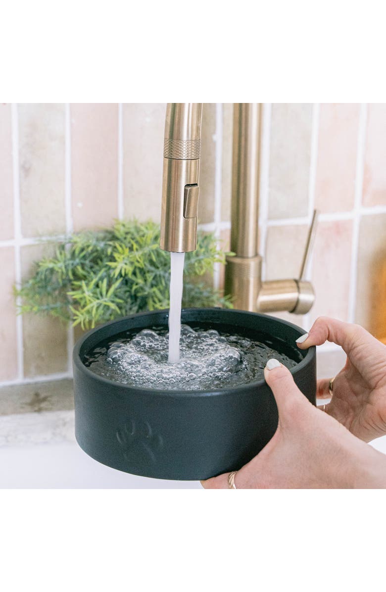 Dexypaws Ceramic Dog Bowl, 50oz Pet Feeding Dish, Alternate, color, Black