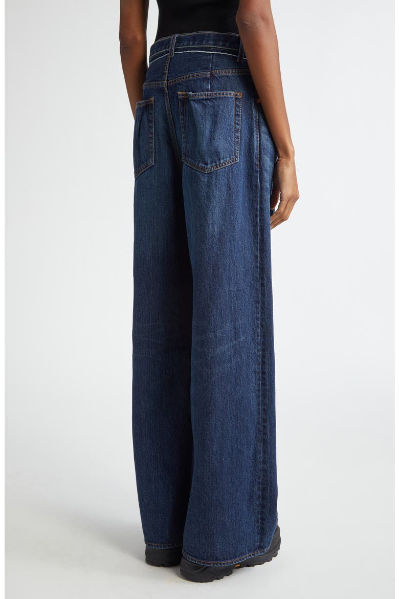 Belted Wide Leg Jeans, Alternate, color, BLUE 401