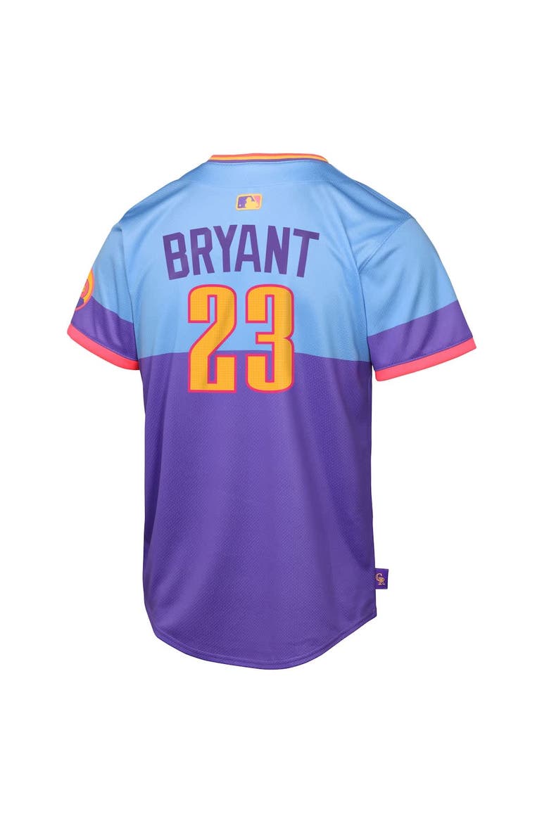 Youth Nike Kris Bryant Purple/Light Blue Colorado Rockies 2025 City Connect Limited Player Jersey, Alternate, color, Purple