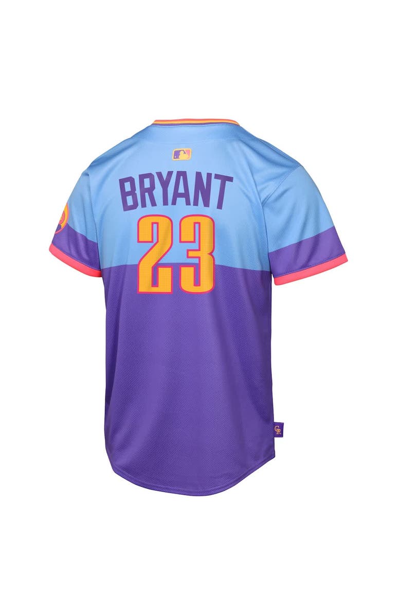 Nike Youth Nike Kris Bryant Purple/Light Blue Colorado Rockies 2025 City Connect Limited Player Jersey, Alternate, color, Purple