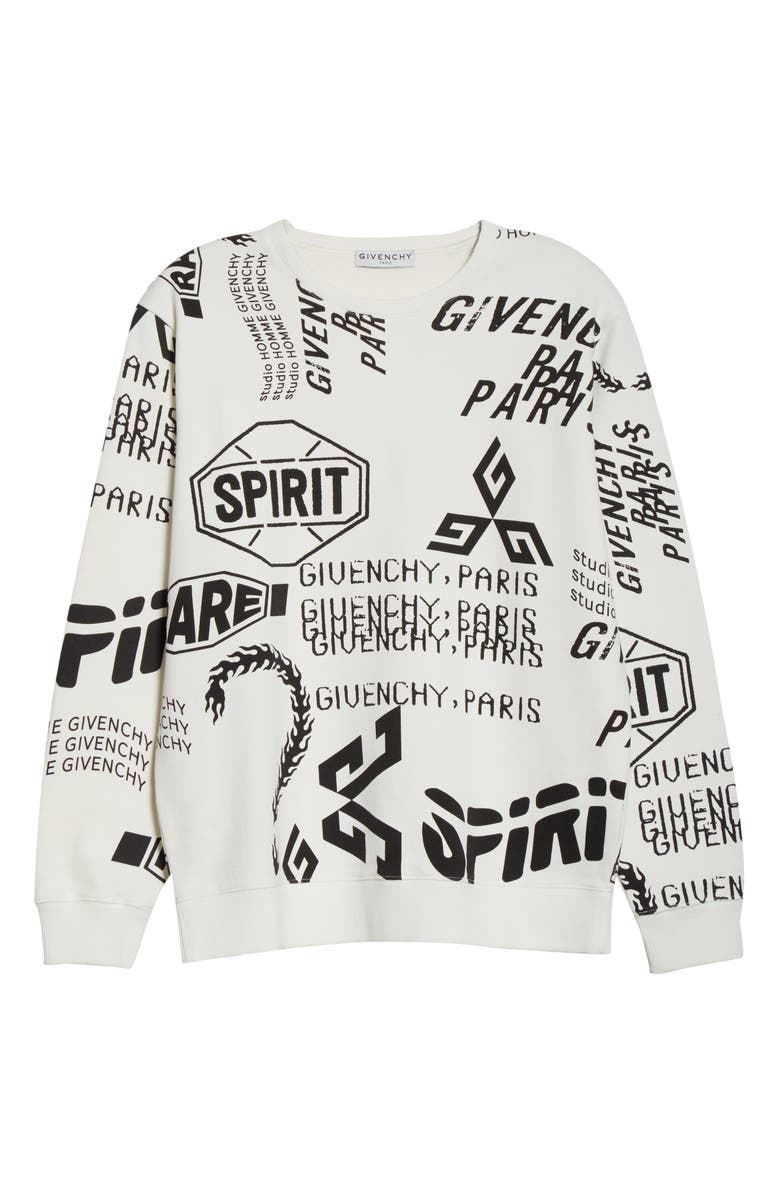 Givenchy Logo Graphic Sweatshirt, Alternate, color,