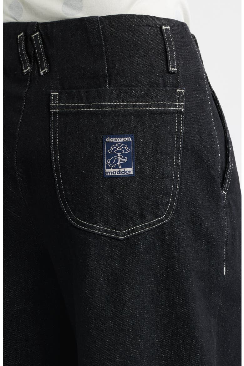 Pascal Loose Fit Raw Hem Jeans, Alternate, color, BLACK