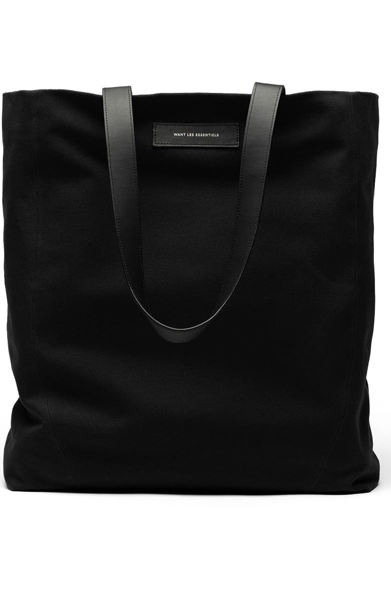 WANT Les Essentiels Kenora Organic Cotton Canvas Tote, Main, color, Black