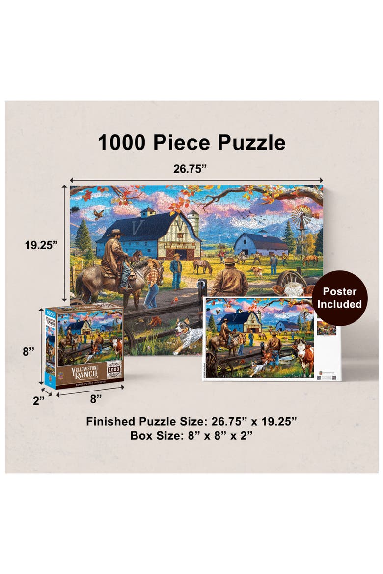 Valley Ranch 1000 Piece Jigsaw Puzzle, Alternate, color, Multicolor