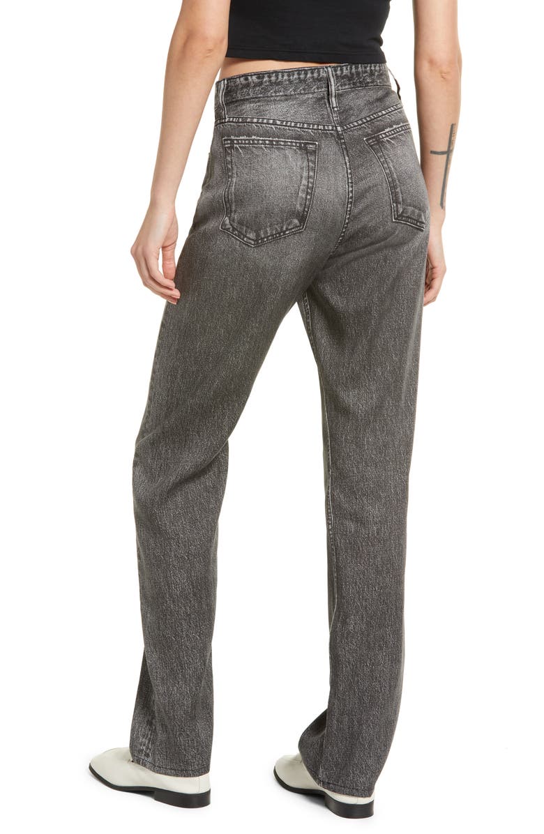 rag & bone Liquid Alex High Waist Straight Leg Jeans, Alternate, color,