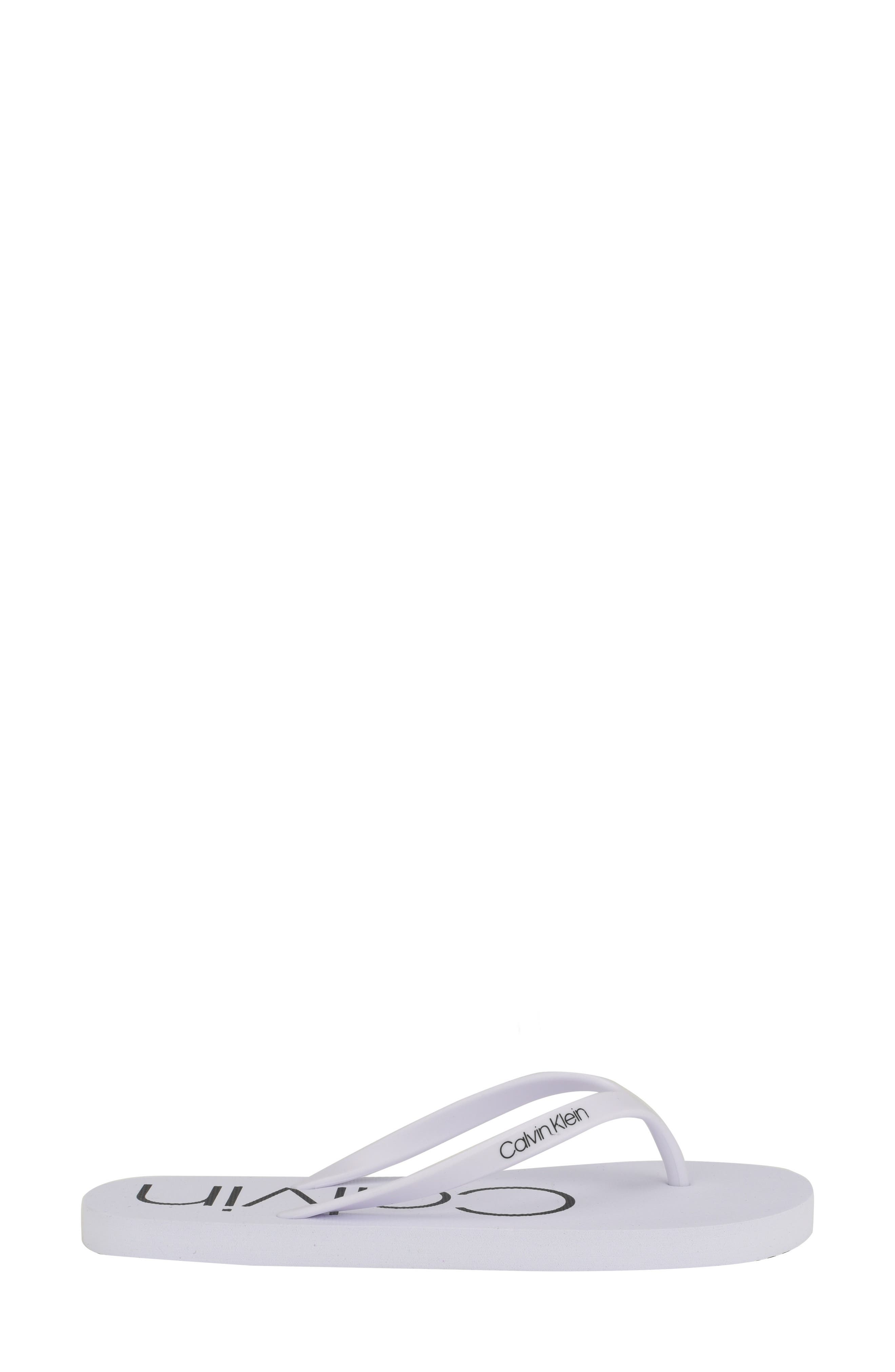 Calvin Klein Salma Flip Flop, Alternate, color, White