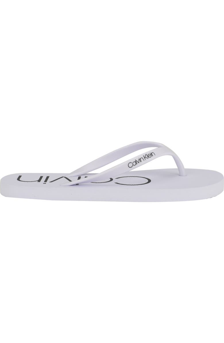 Calvin Klein Salma Flip Flop, Alternate, color, White