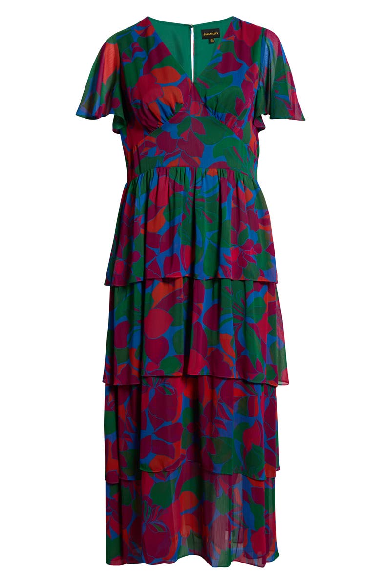 SUGARLIPS Kaeli Floral Amabel Floral Tiered Maxi Dress, Alternate, color,