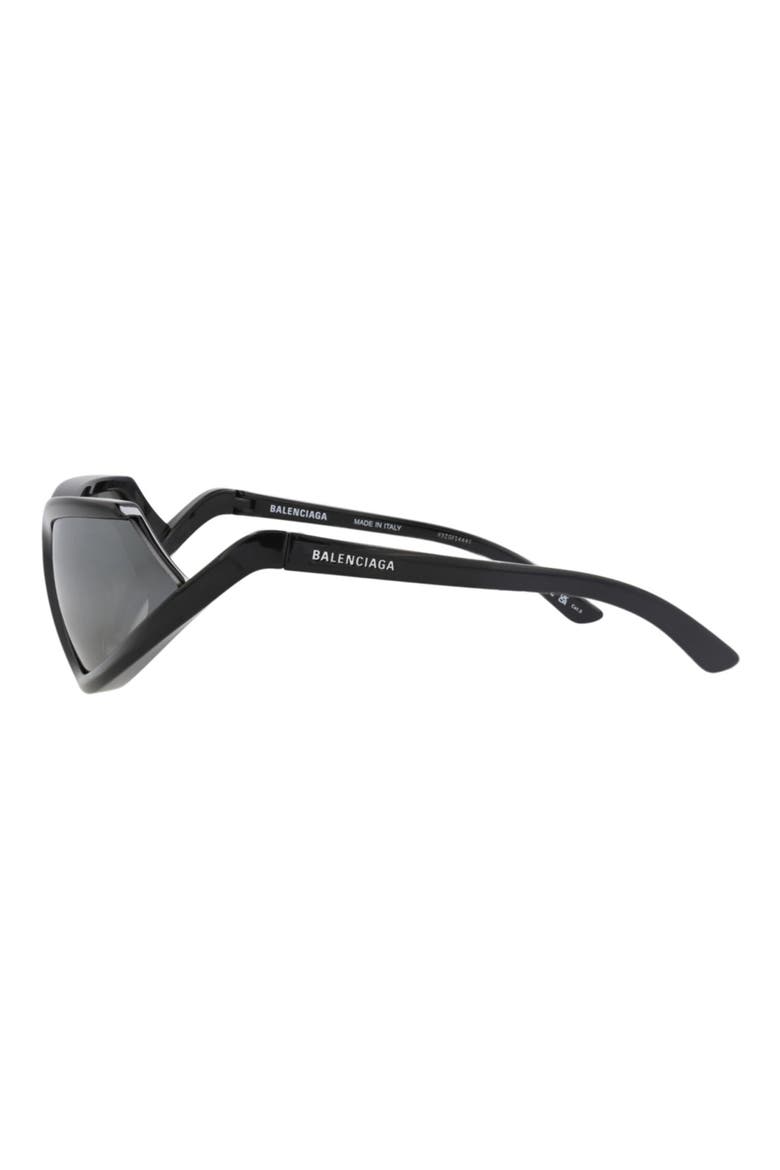 71mm Shield Sunglasses, Alternate, color, BLACK BLACK SILVER